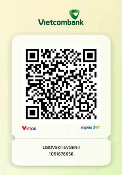 QR code for bank transfer
