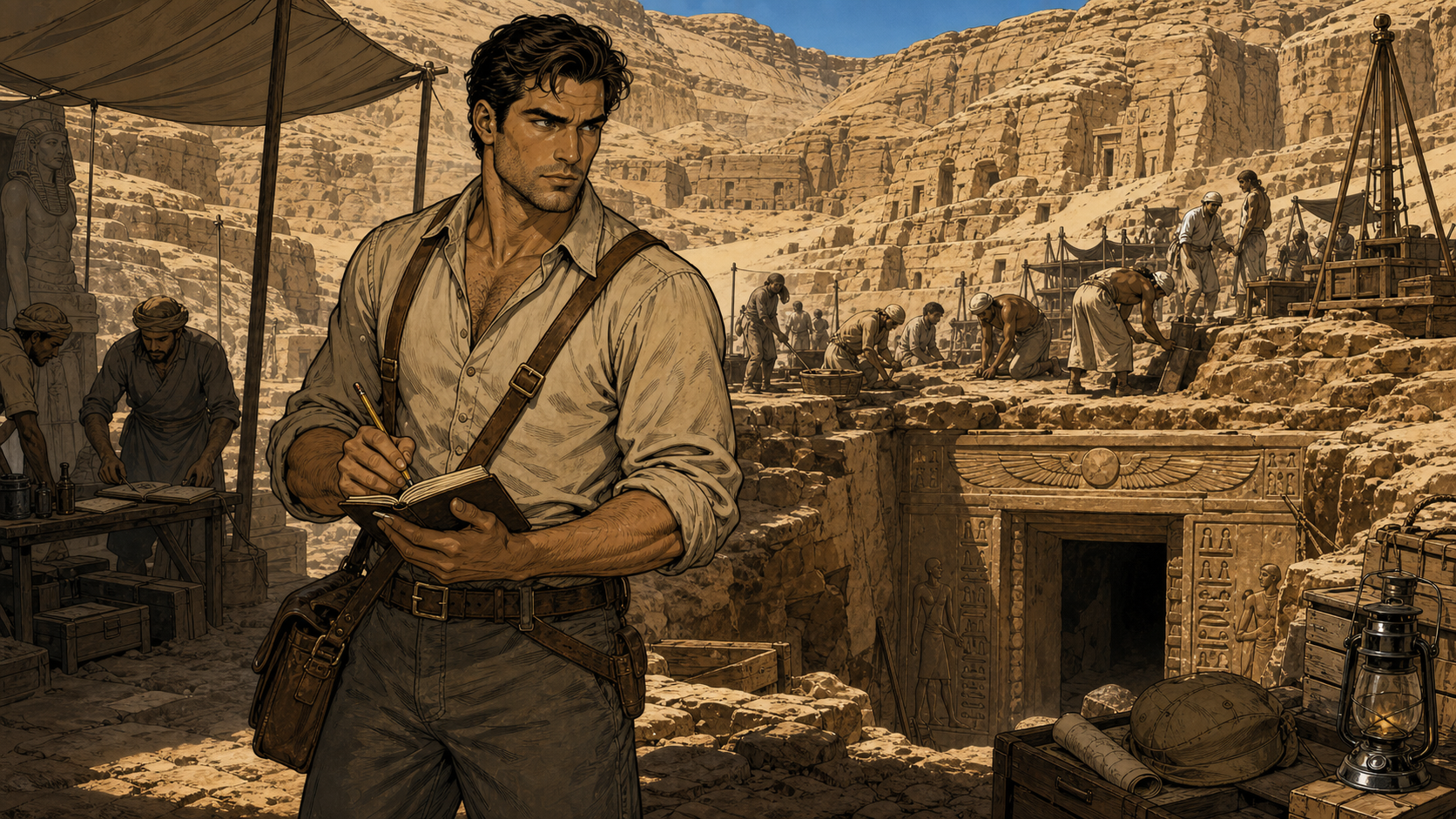 Young Eugene at a Valley of the Kings excavation