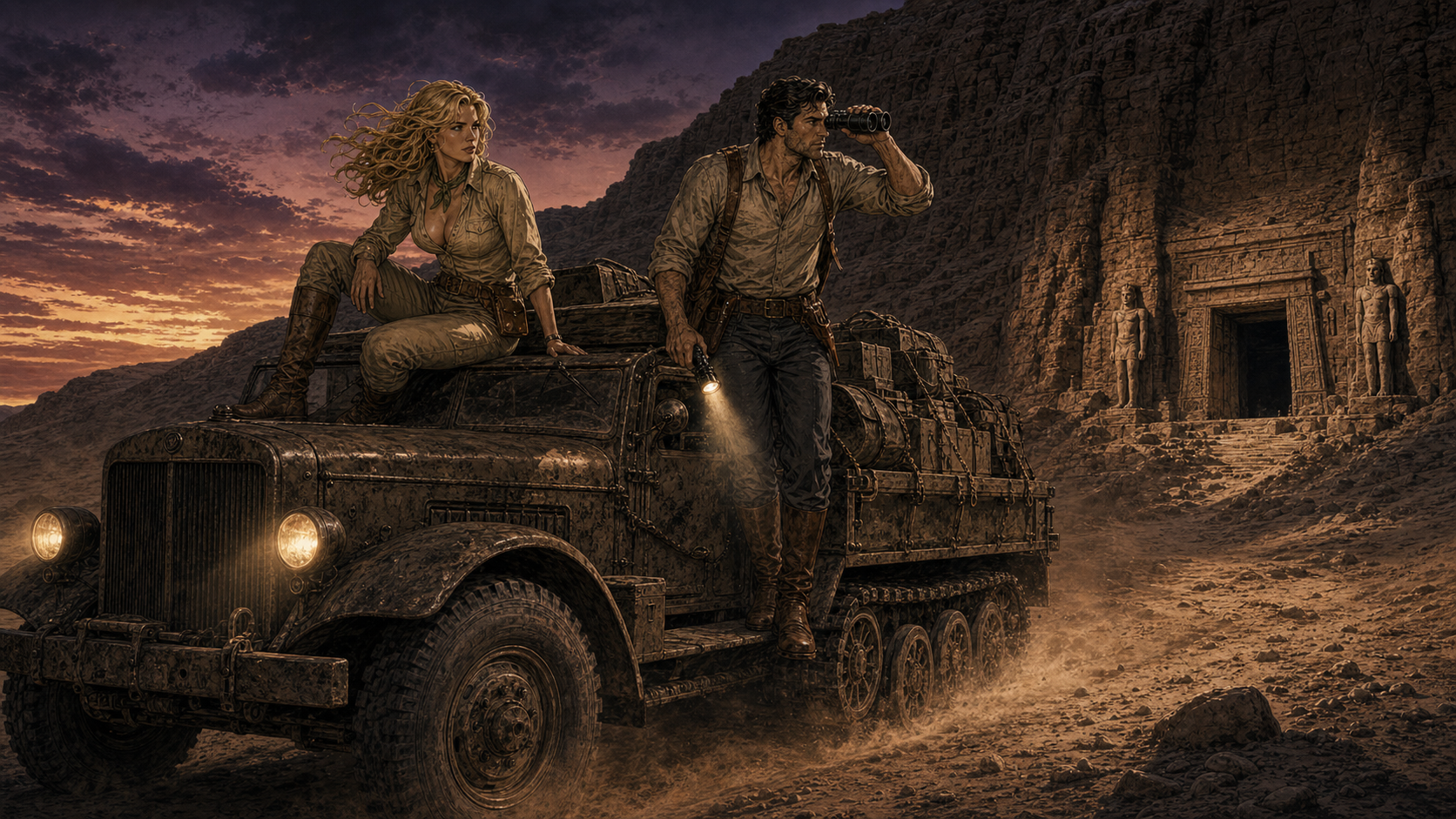 The expedition arrives at the tomb